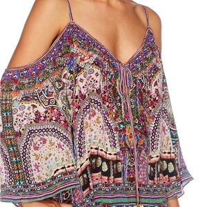 NWT Camilla long sleeve drop top Medium Adjustable straps